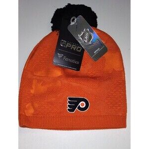 Fanatics Philadelphia Flyers Women's Orange and Black NHL Pom Beanie